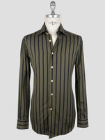 Kiton Green Cotton Shirt