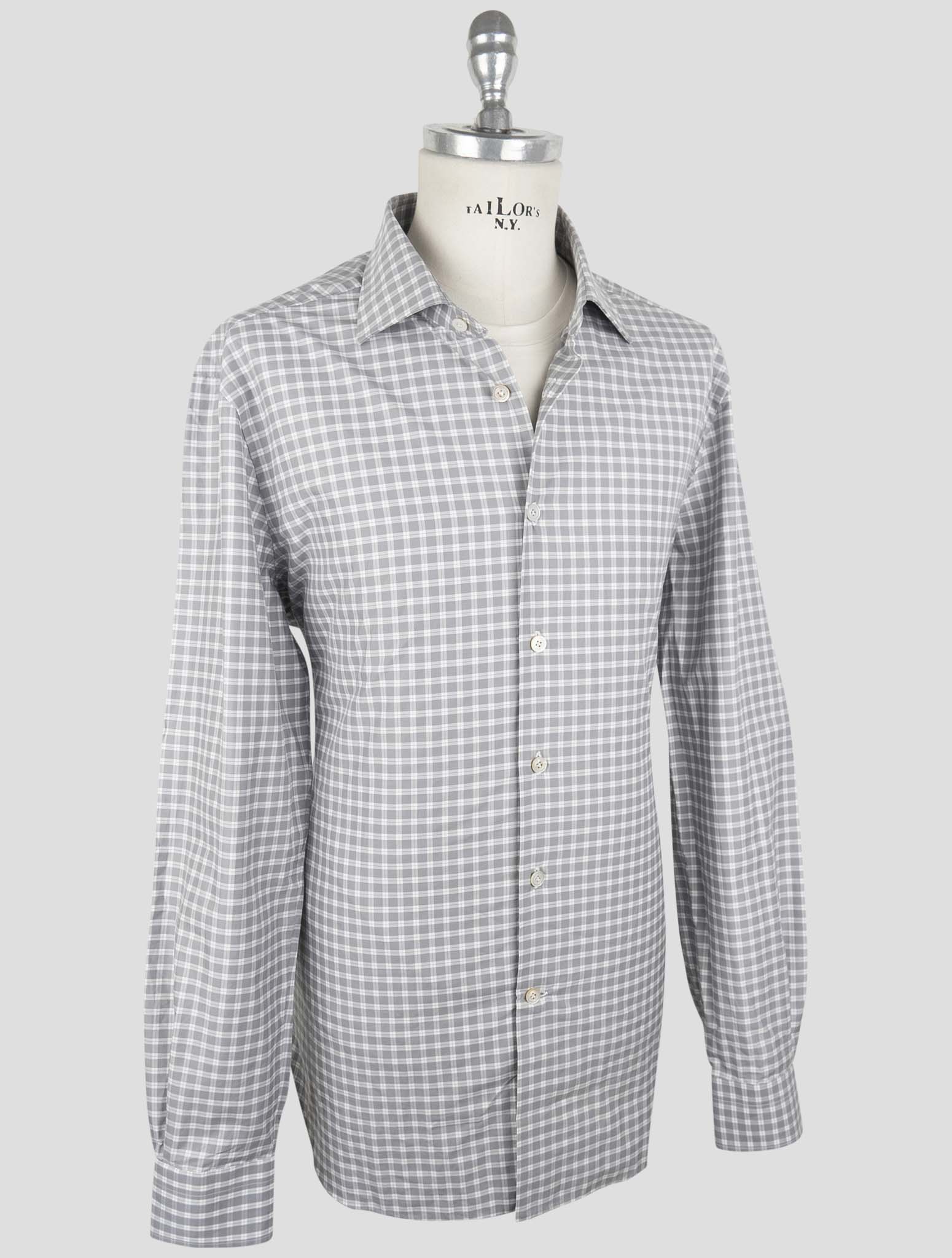 Kiton Gray Cotton Shirt