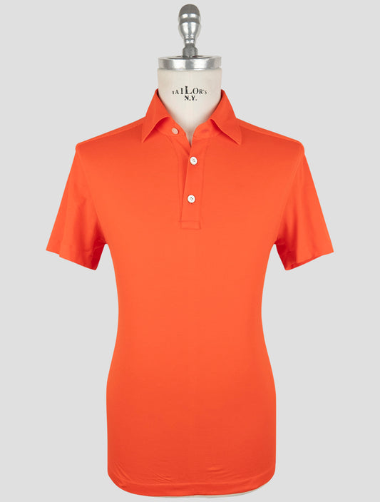 Kiton Orange Cotton Polo