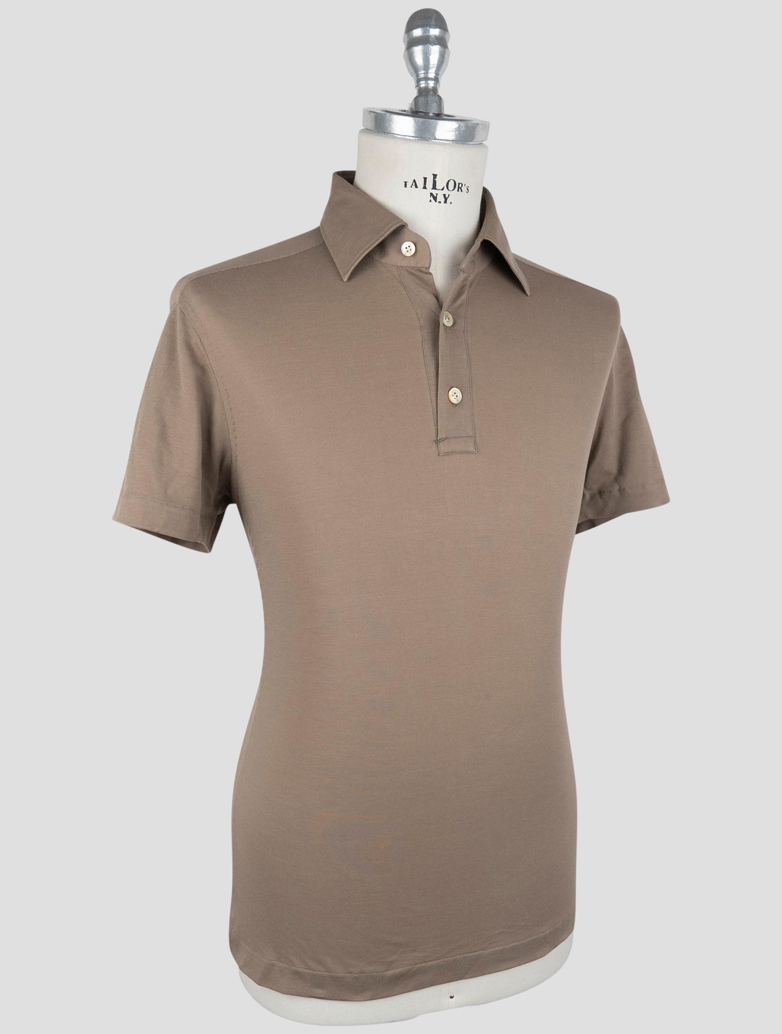 Kiton Brown Cotton Polo