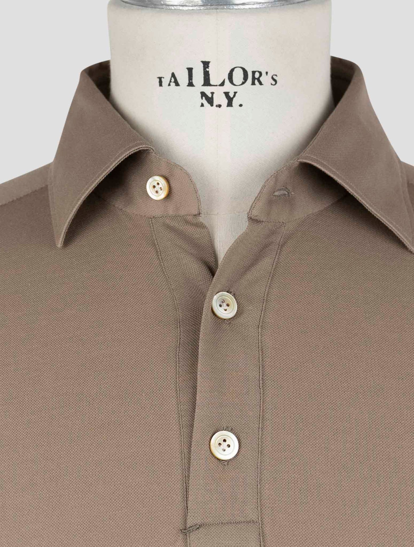 Kiton Brown Cotton Polo