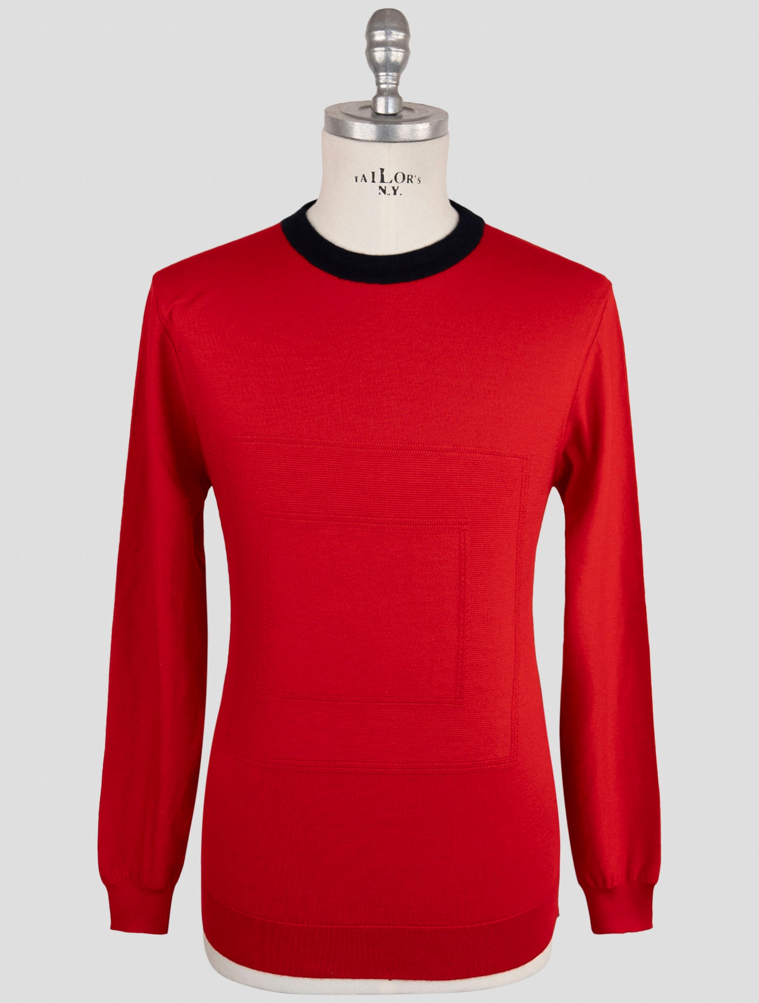 Kiton Red Cashmere Silk Sweater Crewneck