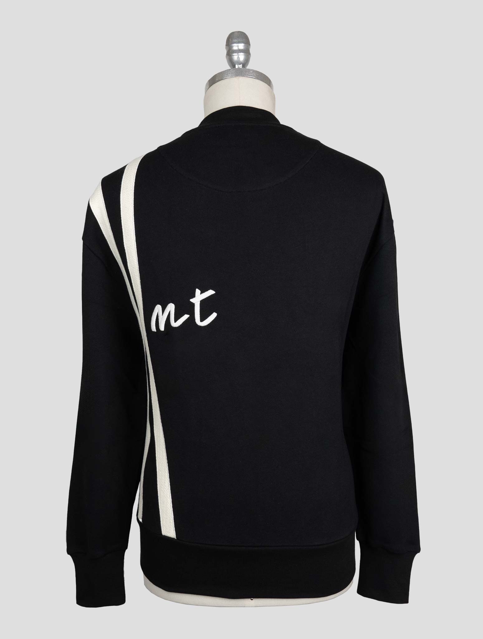 Kiton Knt Black Cotton Sweater Crewneck