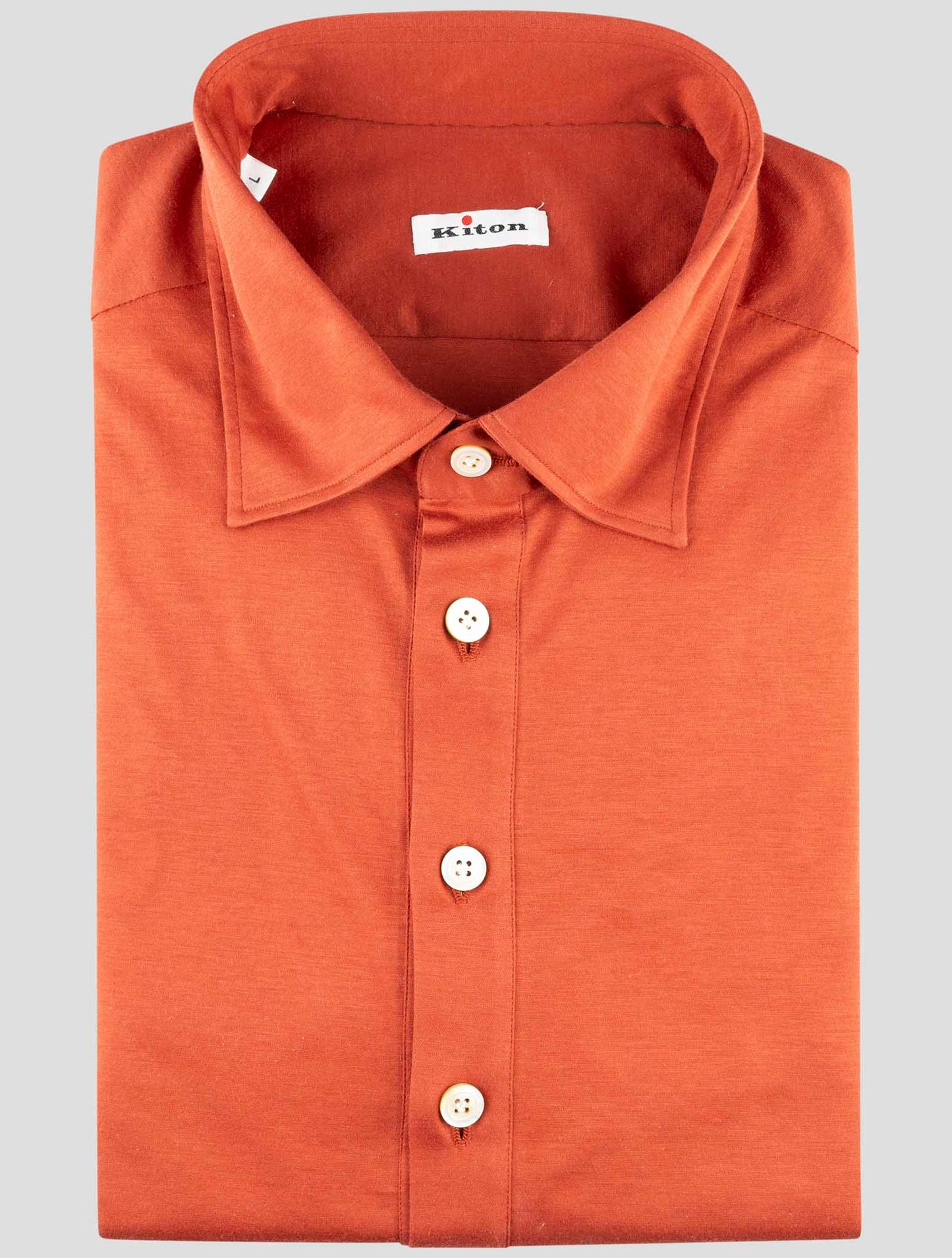 Kiton Burgundy Cotton Shirt