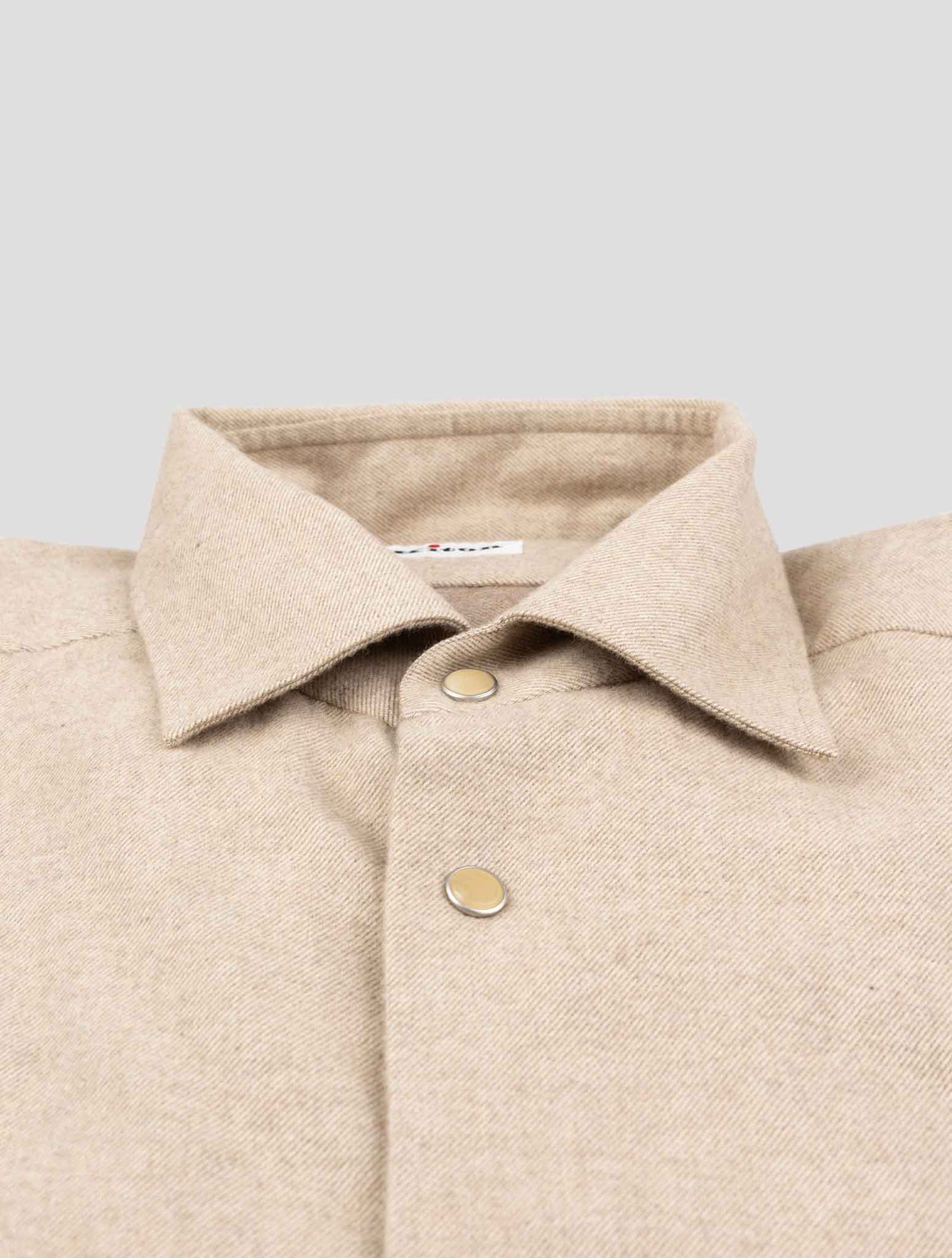 Kiton Beige Cotton Shirt
