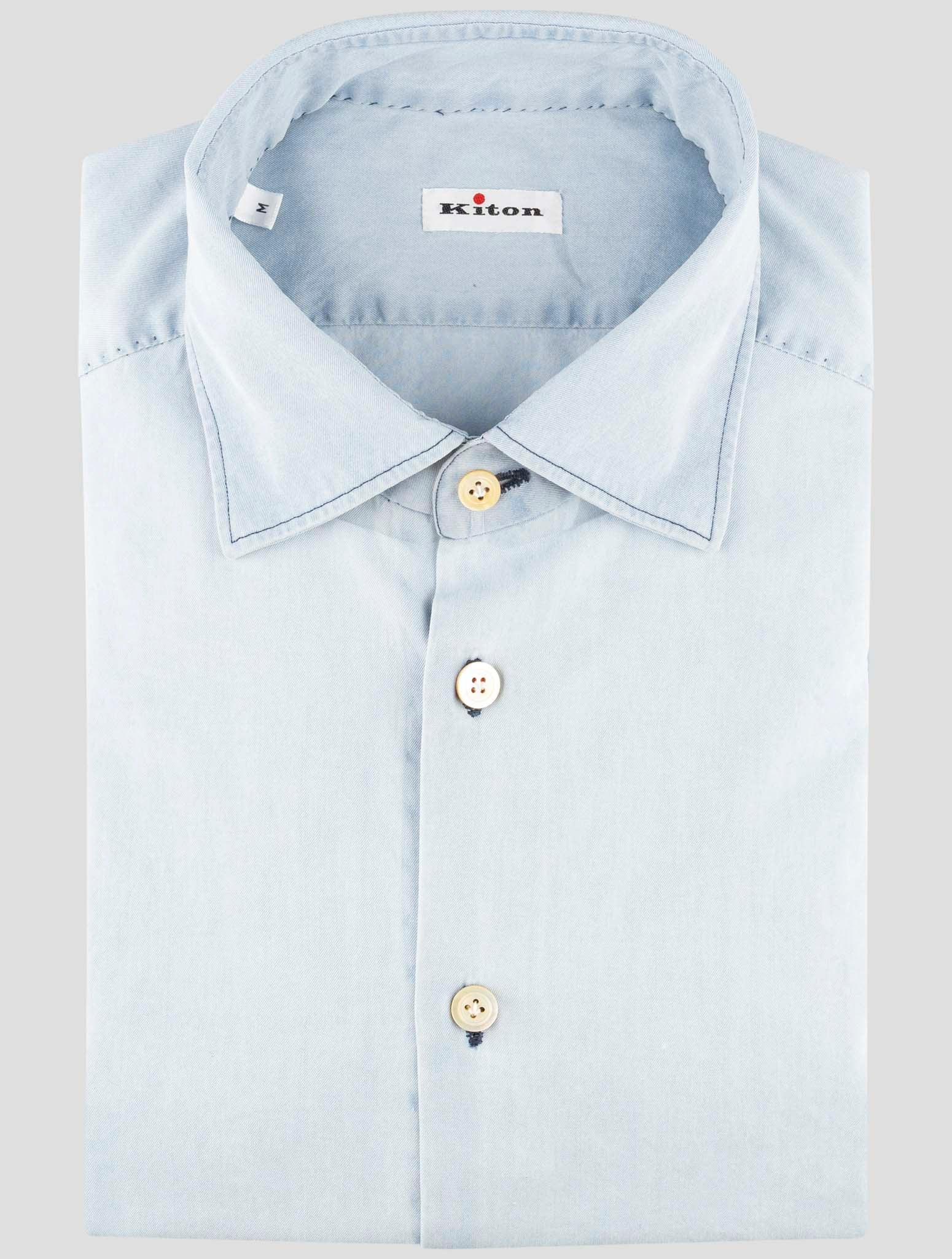 Kiton Light Blue Cotton Shirt