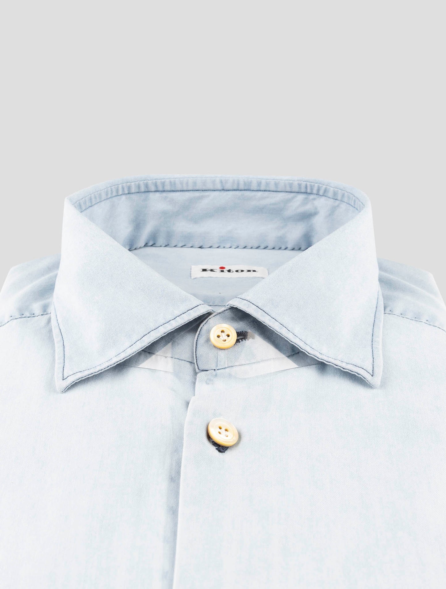 Kiton Light Blue Cotton Shirt