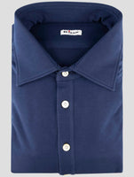 Kiton Blue Cotton Ea Shirt