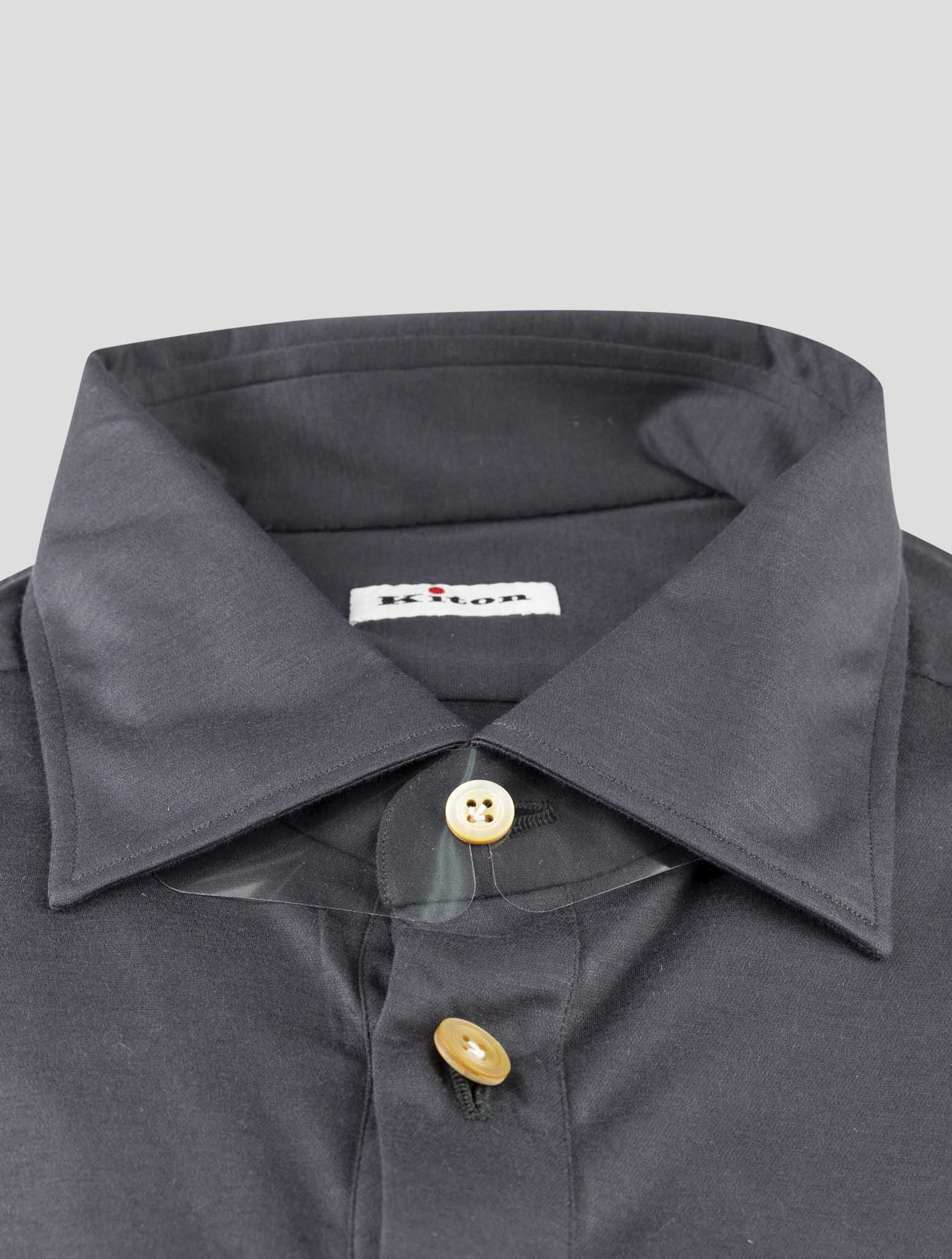 Kiton Dark Gray Cotton Shirt
