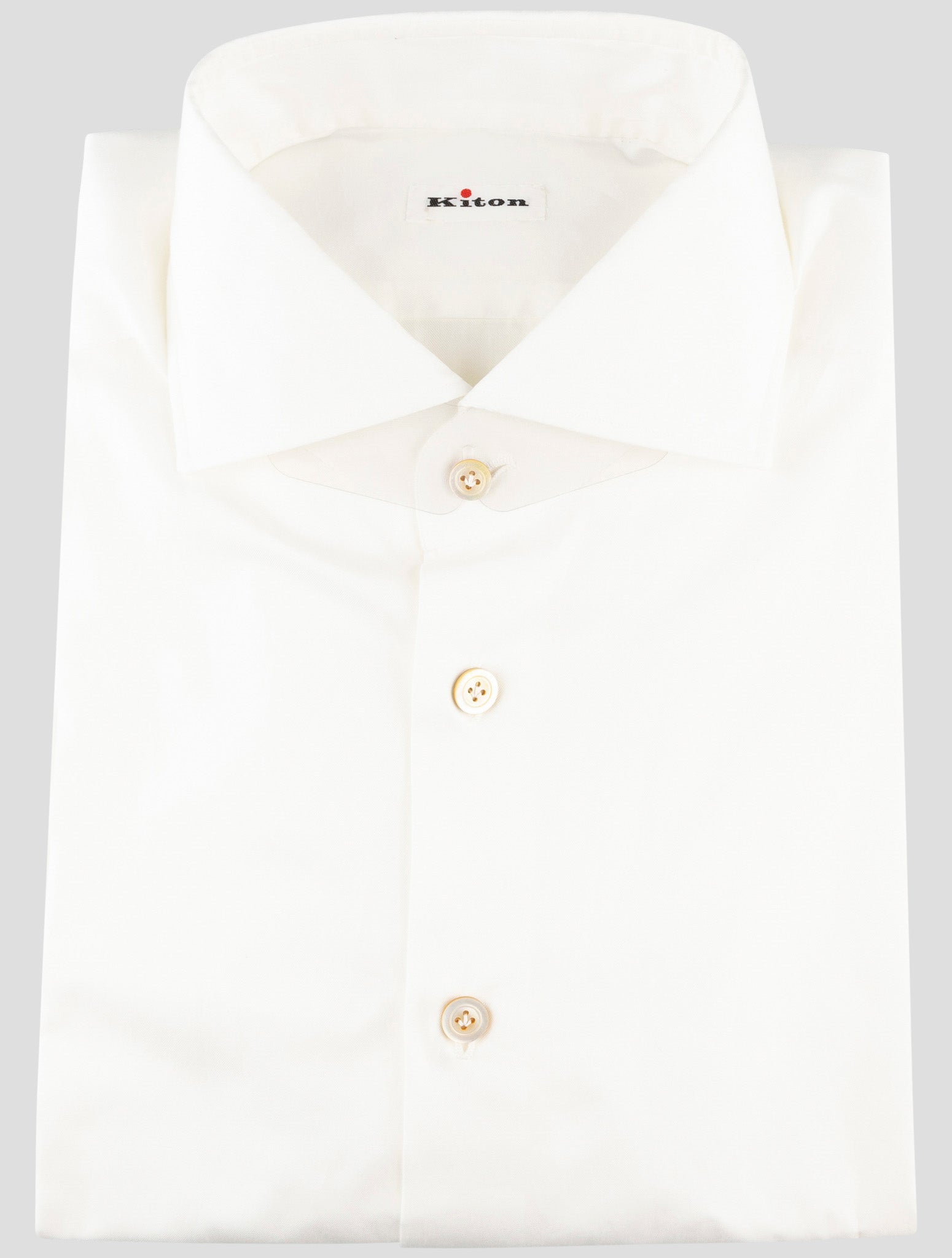 Kiton White Cotton Shirt