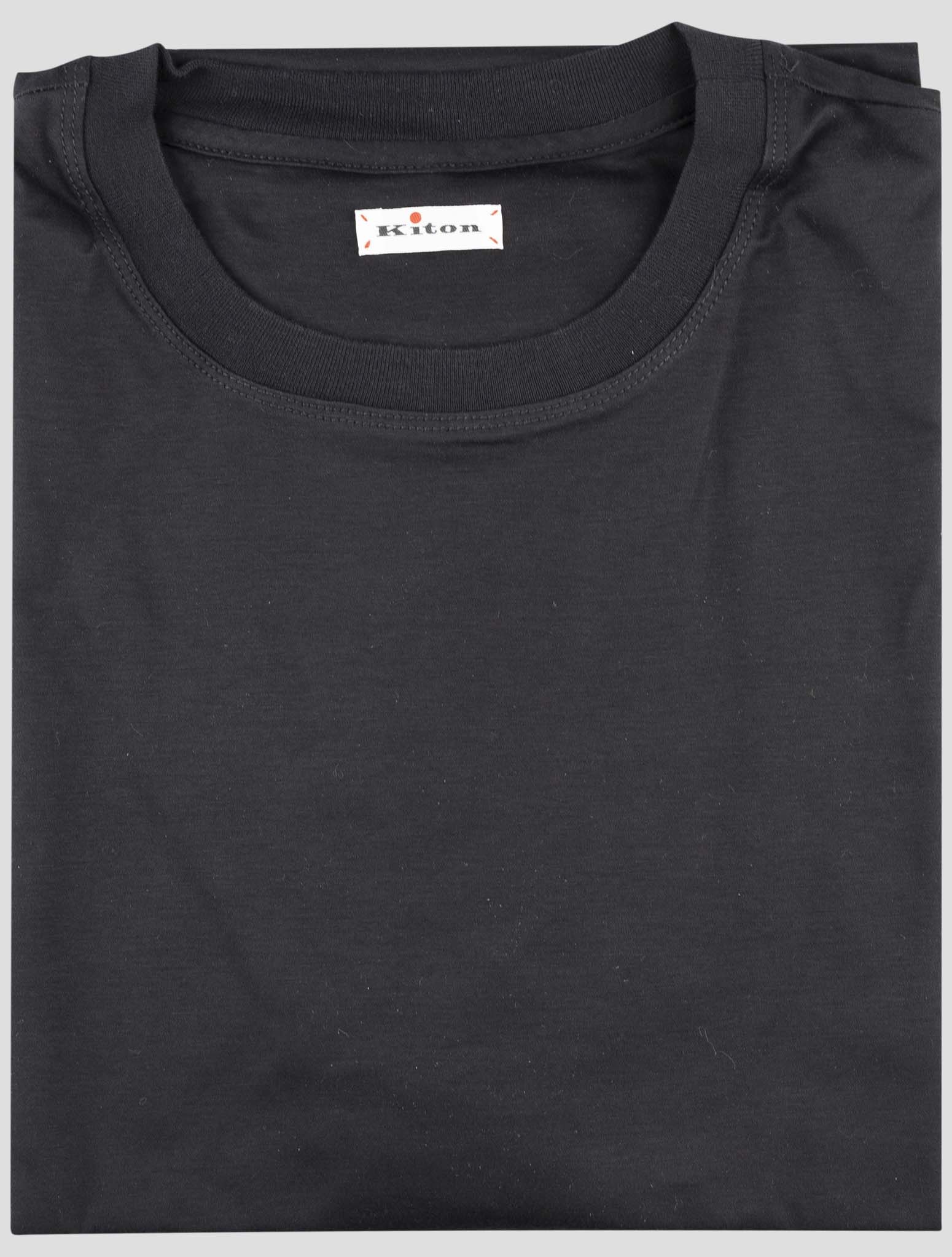 Kiton Black Cotton T- Shirt