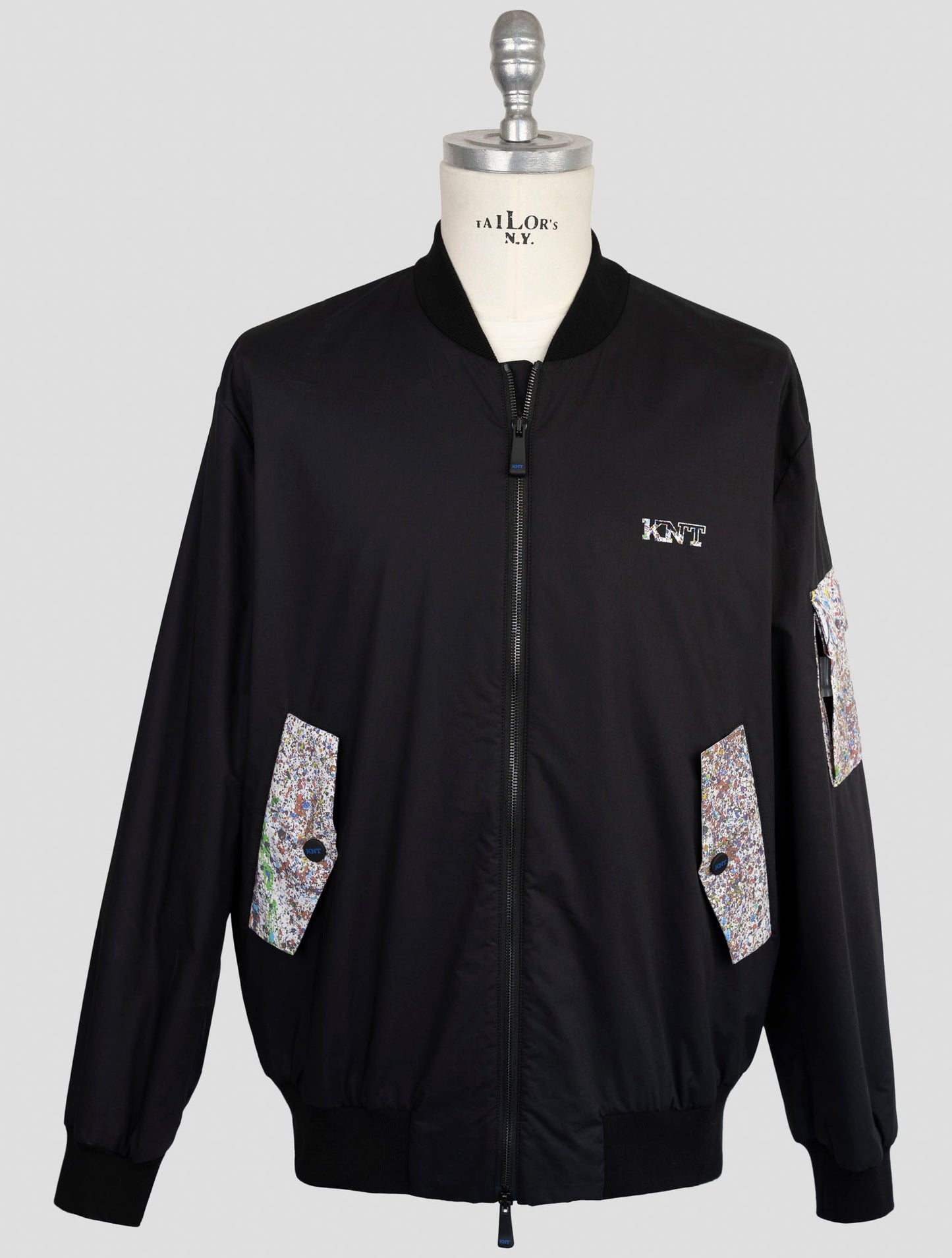 Kiton Knt Black Cotton Coat