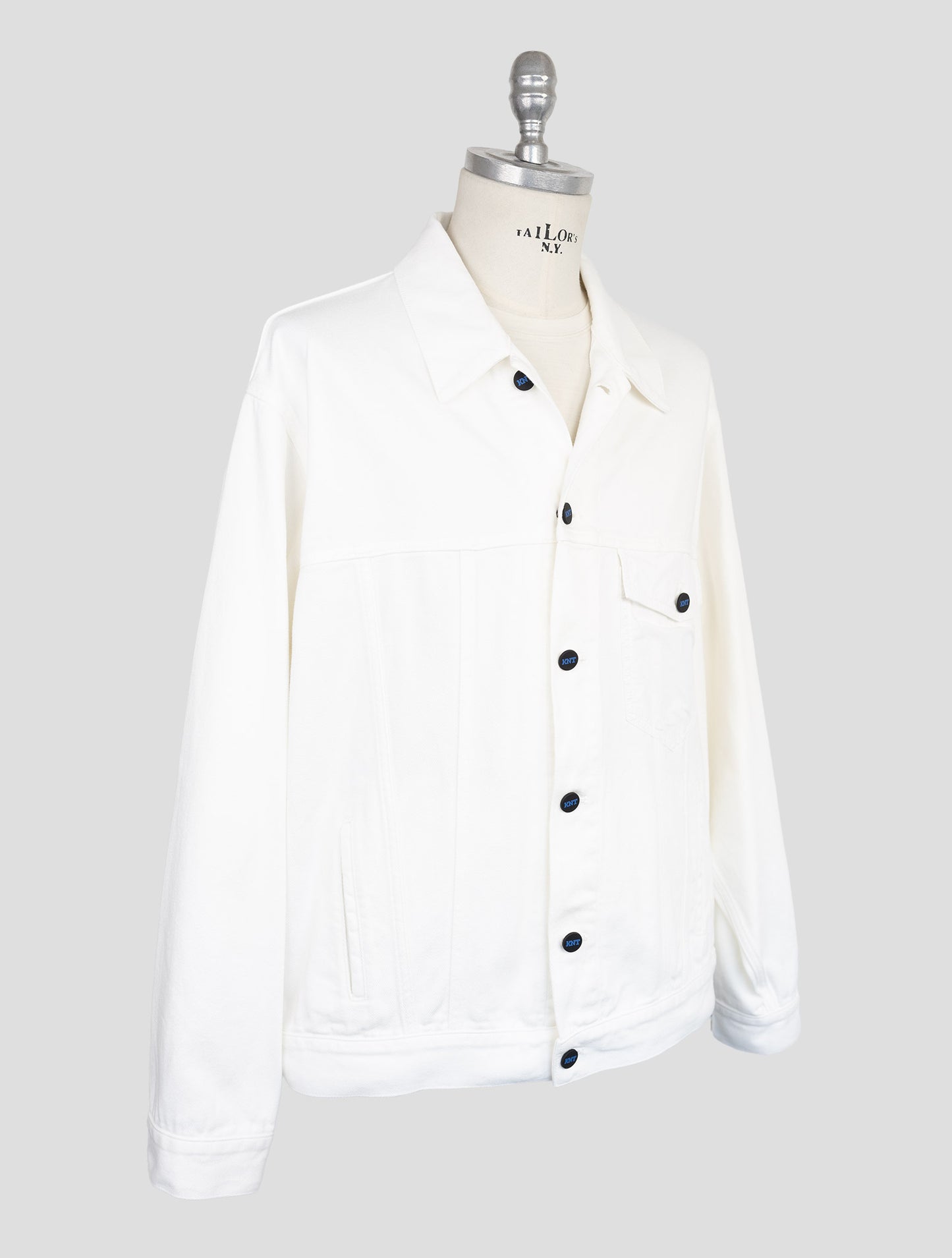 Kiton Knt White Cotton Ea Coat