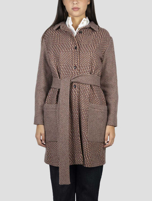 Kiton Multicolor Cashmere Wool Coat