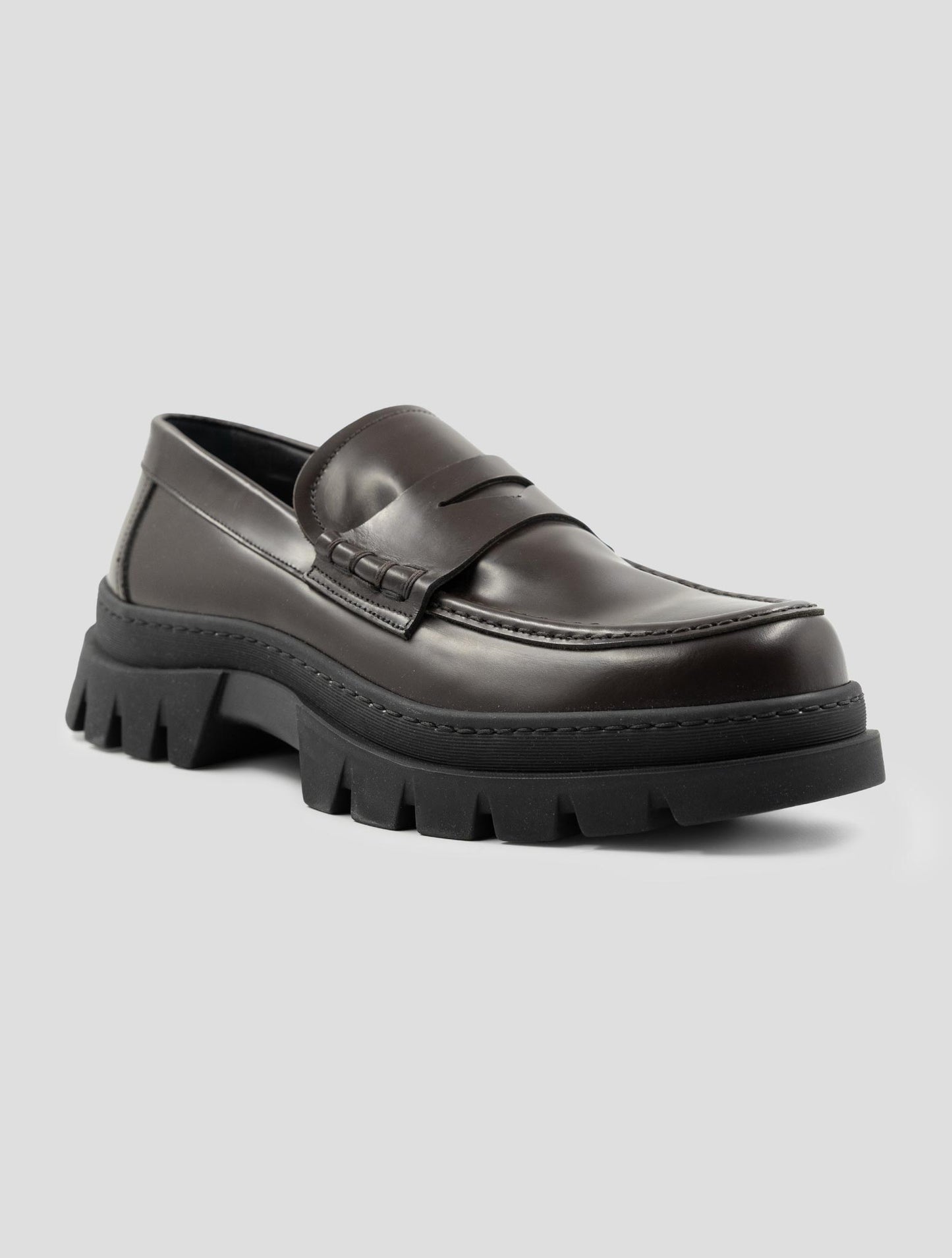 Kiton Brown Leather Loafers