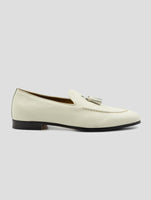 Kiton White Leather Loafers