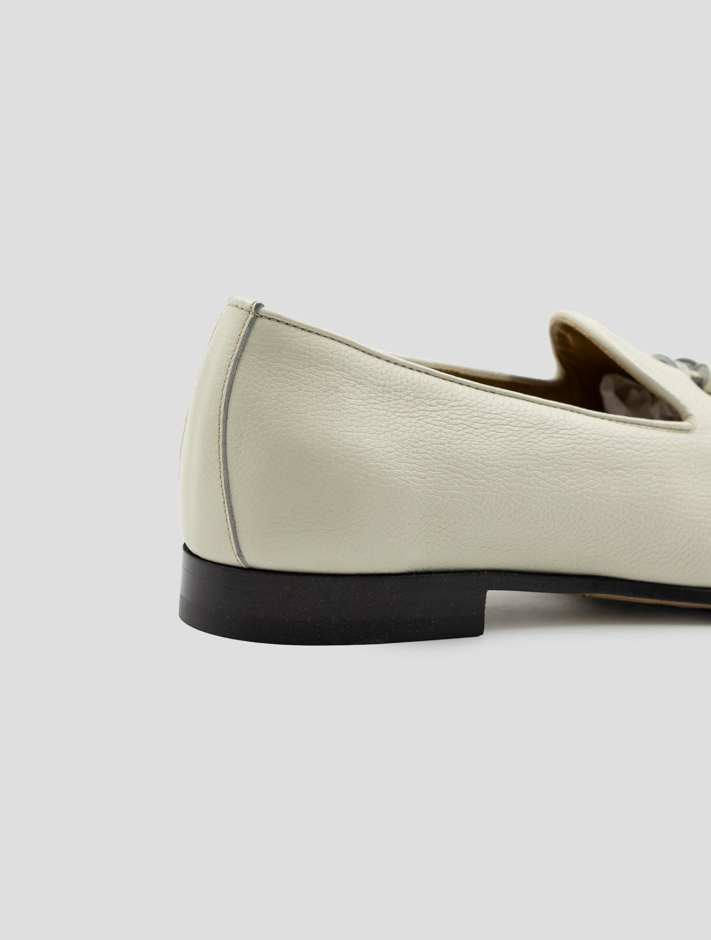 Kiton White Leather Loafers