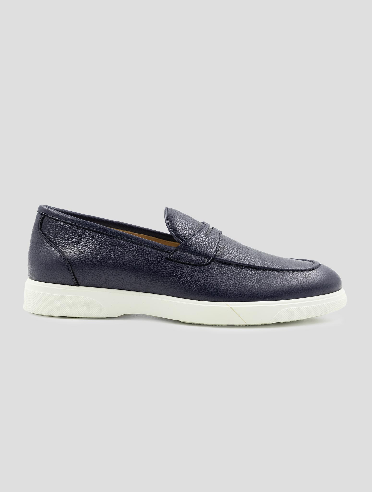 Kiton Blue Leather Loafers