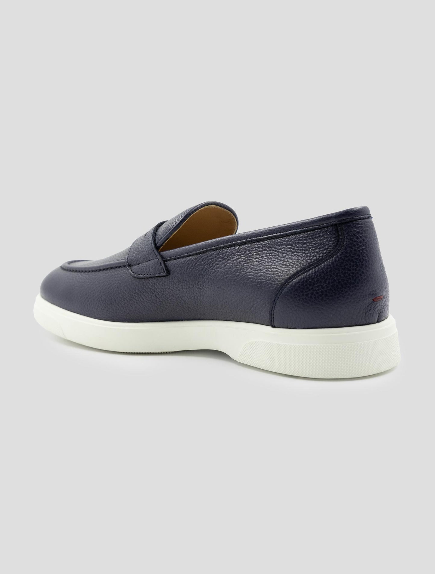 Kiton Blue Leather Loafers
