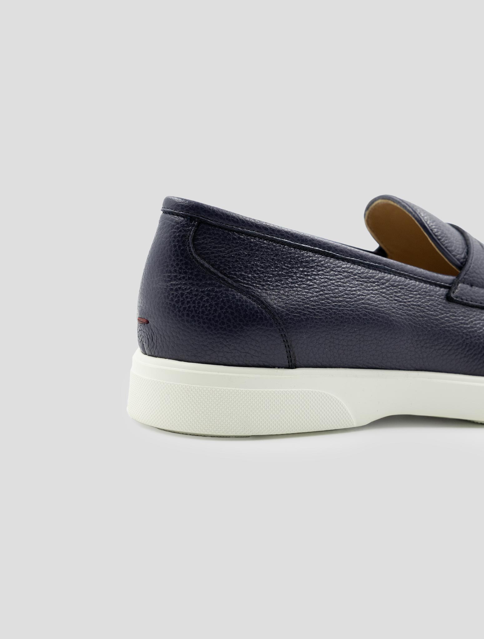 Kiton Blue Leather Loafers
