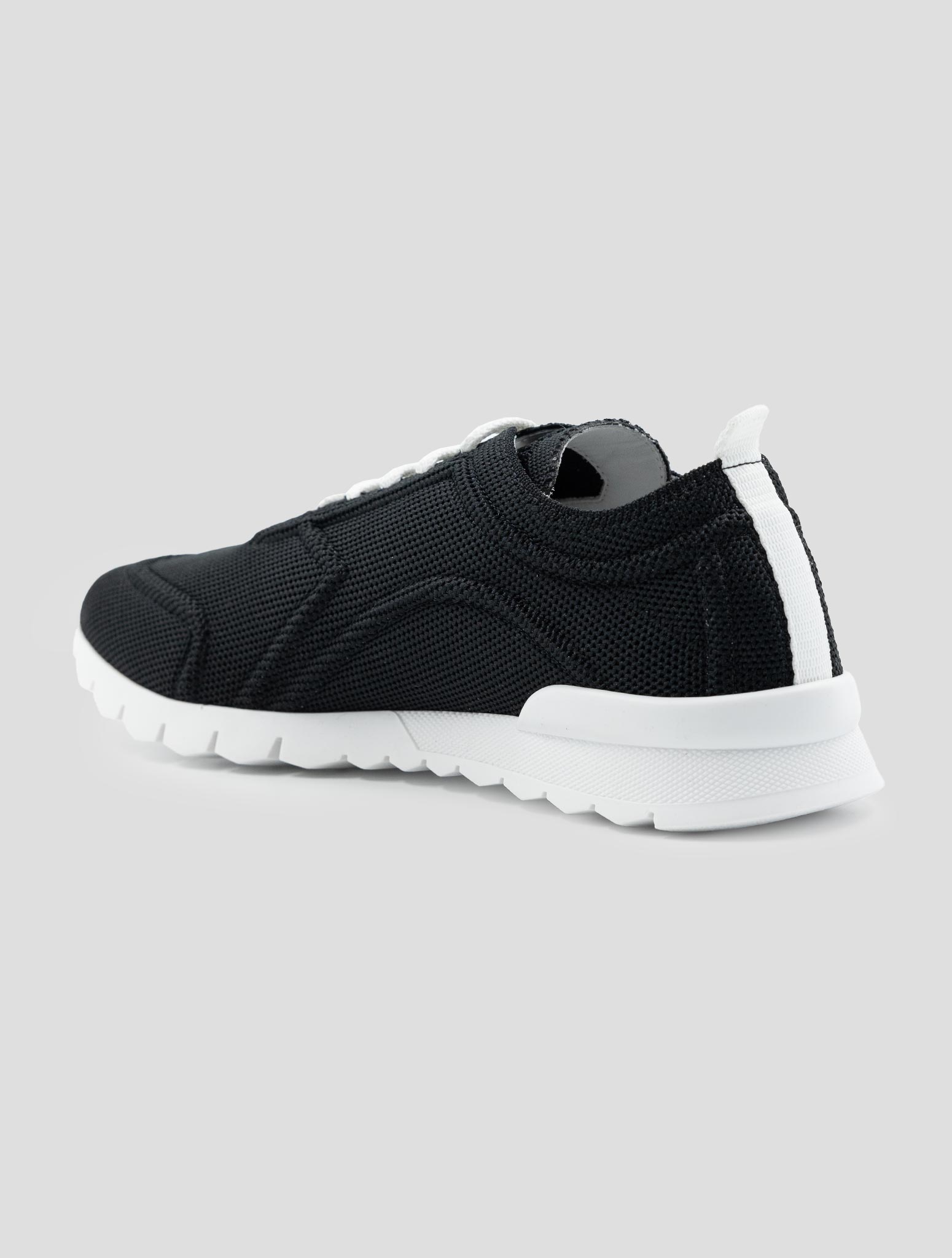 Kiton Black Cotton Ea Sneakers