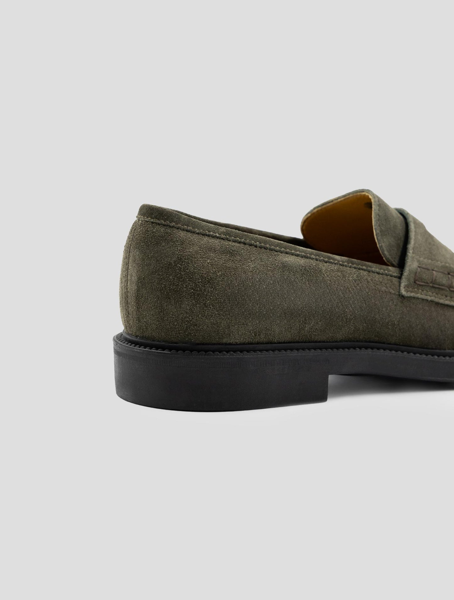 Kiton Green Leather Suede Loafers