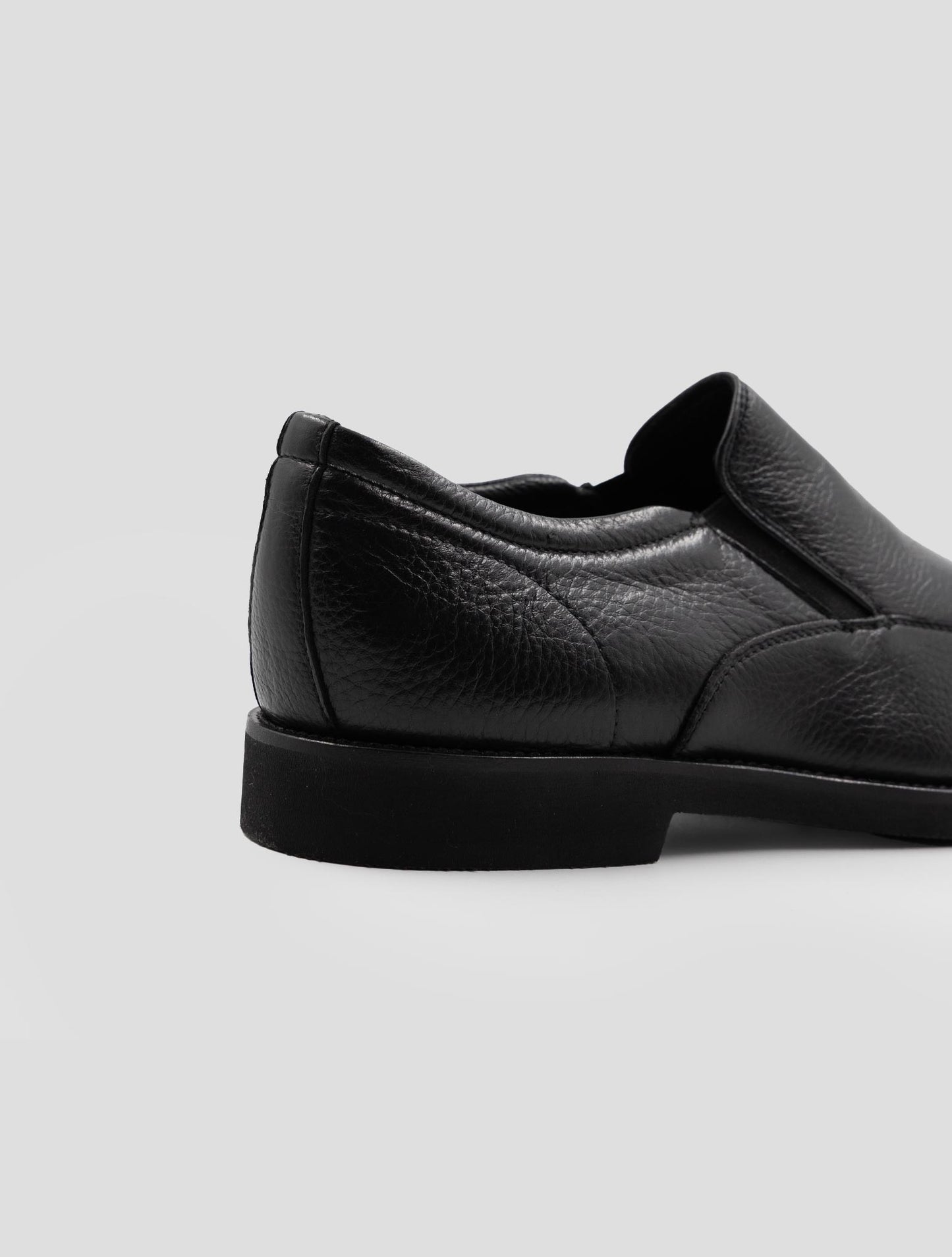 Kiton Black Leather  With Fur Loafers