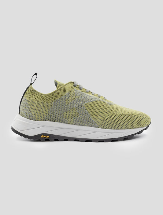 Kiton Green Pl Pu Wool Sneakers