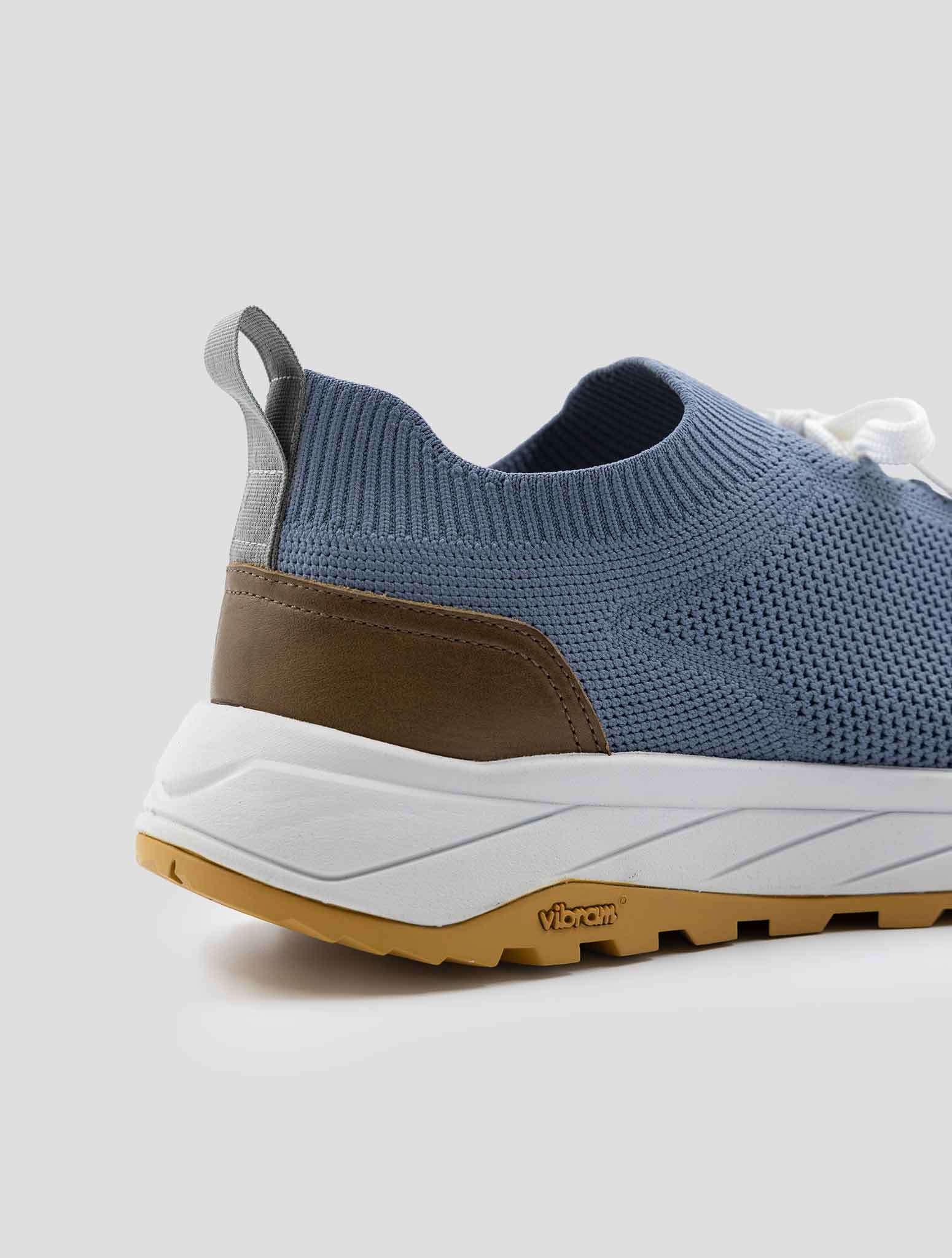 Kiton Light Blue Pl Pu Wool Sneakers