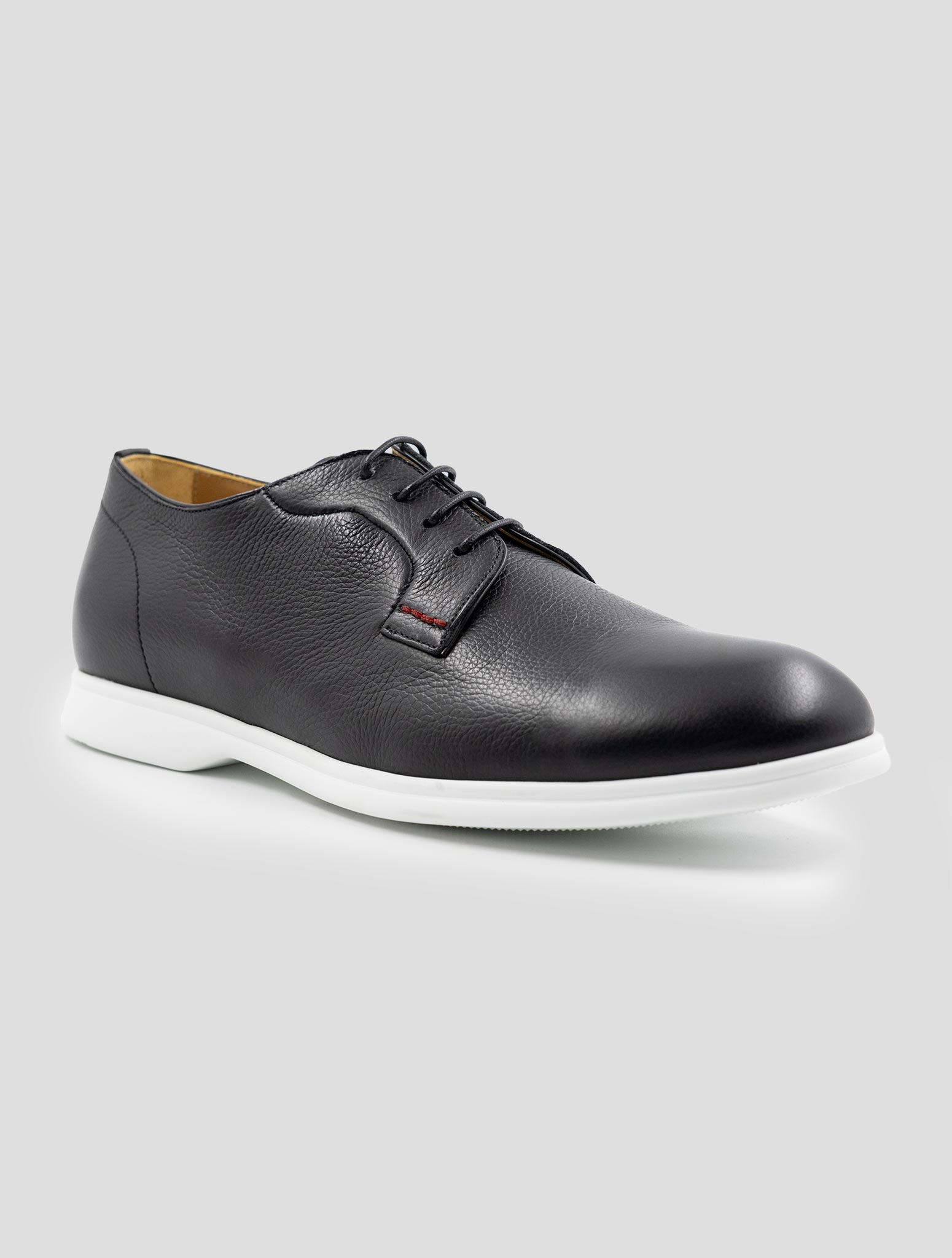 Kiton Black Leather Dress Shoes