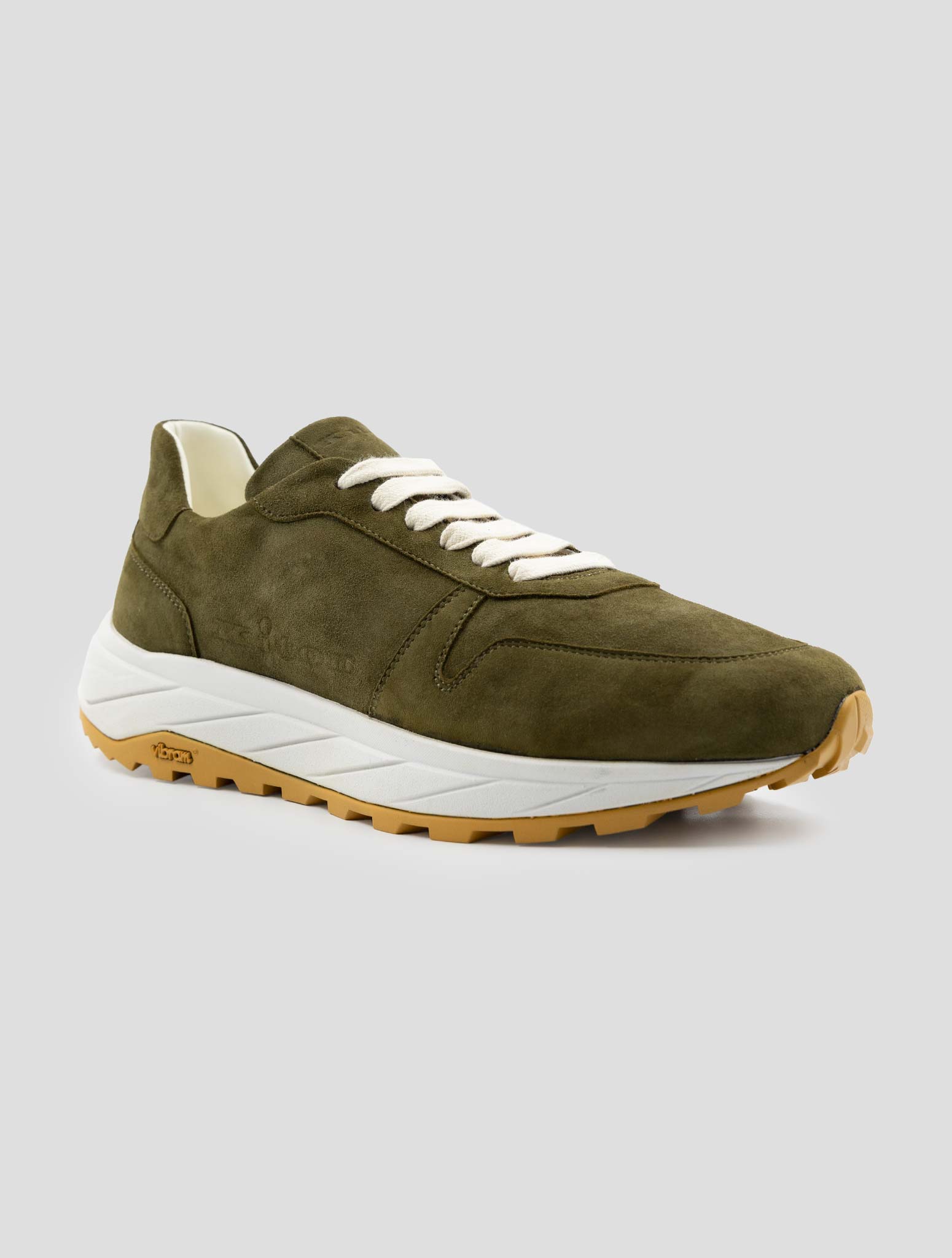 Kiton Green Leather Sneakers
