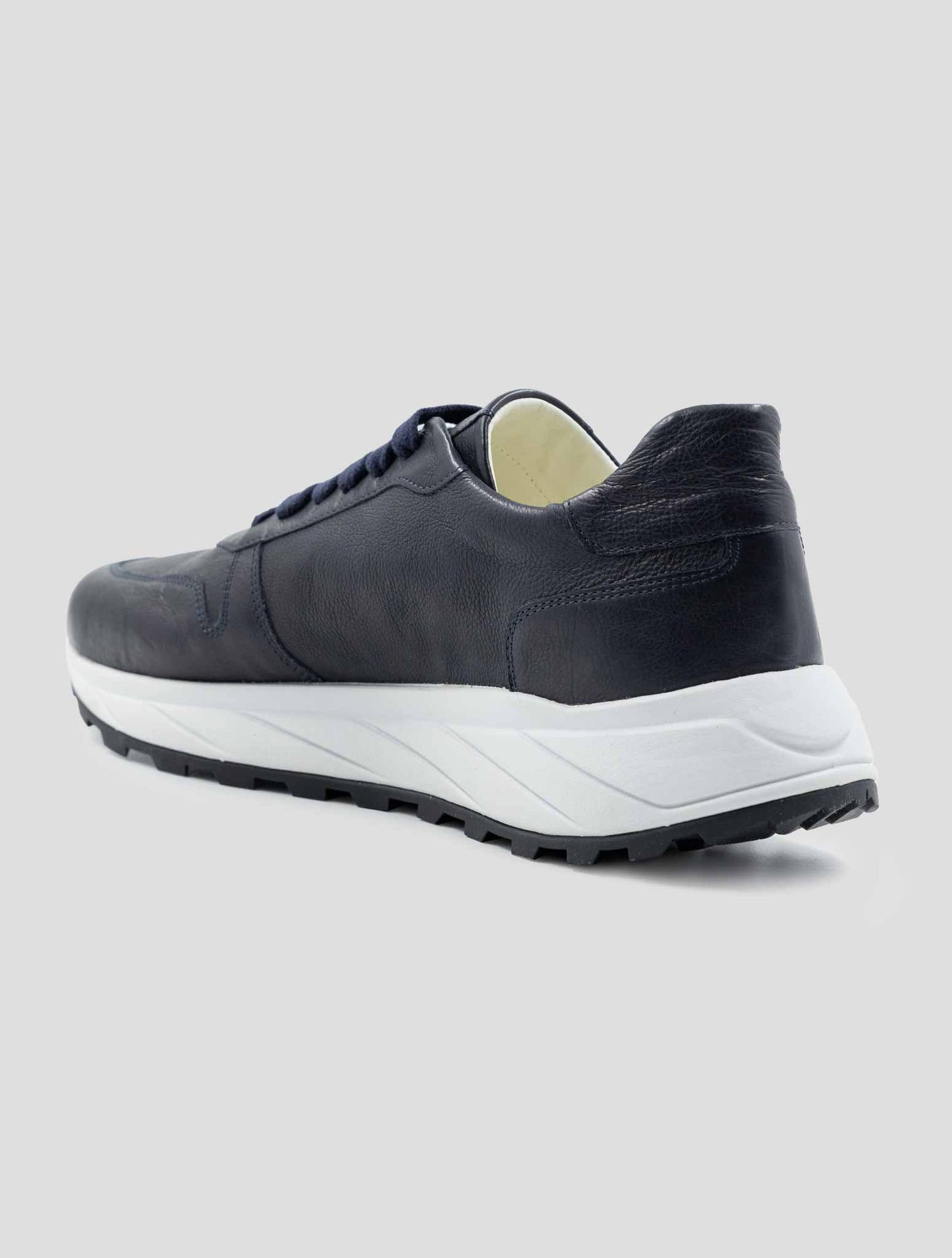 Kiton Blue Leather Sneakers