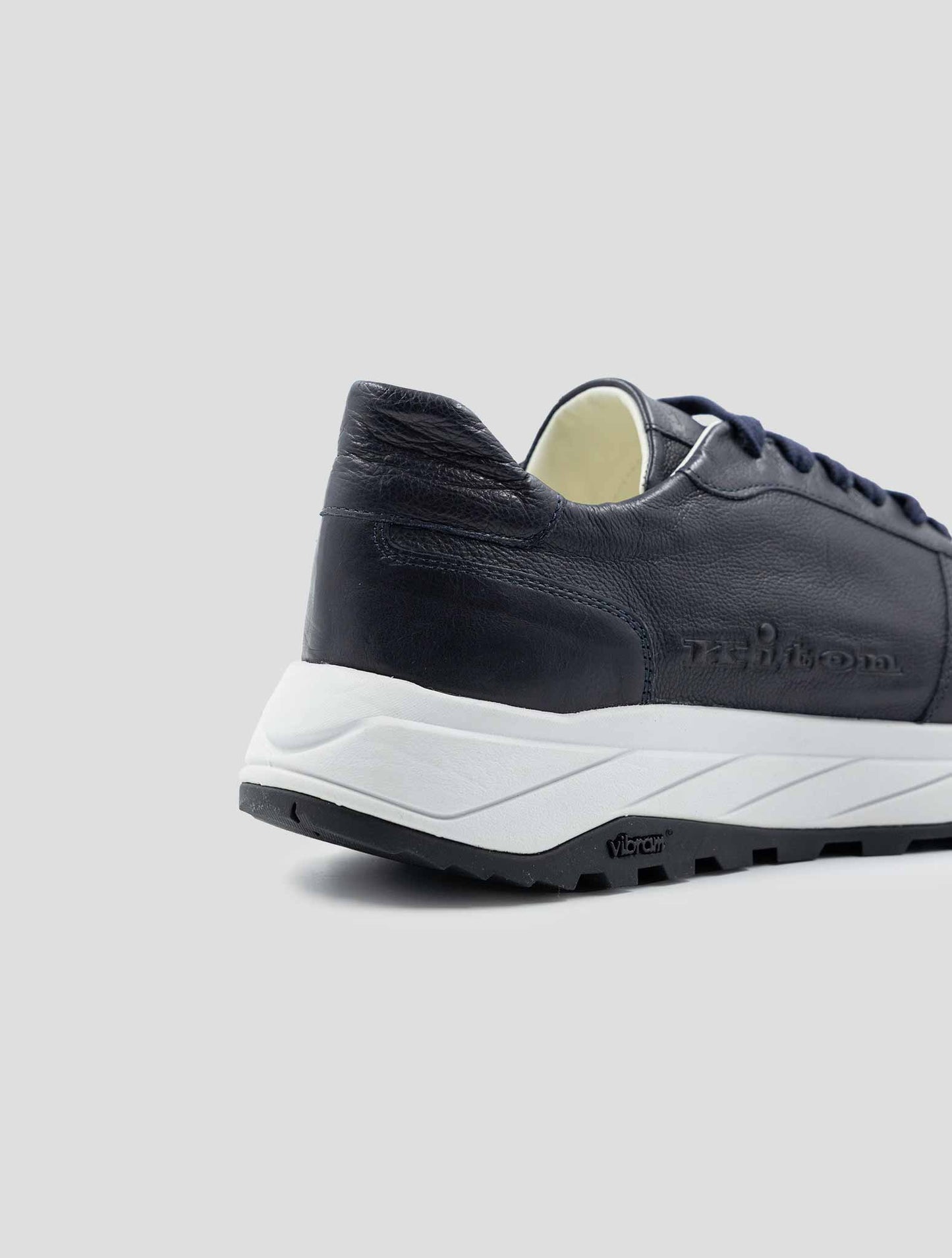 Kiton Blue Leather Sneakers