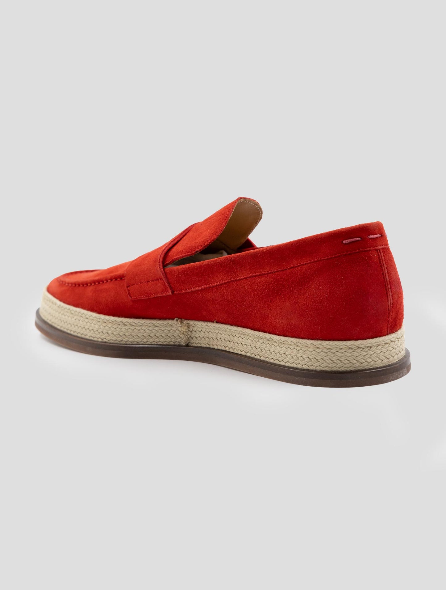 Kiton Red Leather Suede Sneakers