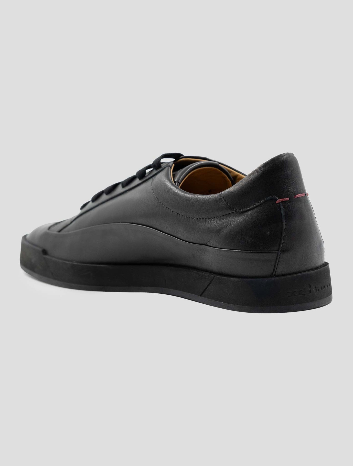 Kiton Black Leather Sneakers