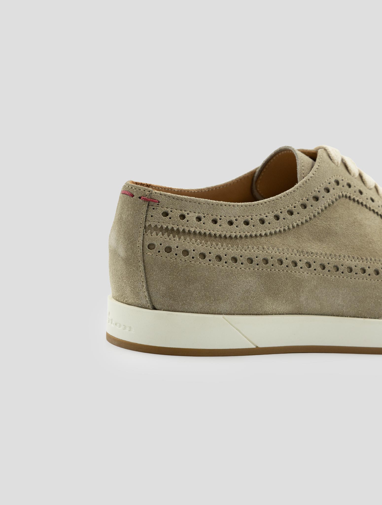 Kiton Beige Leather Suede Sneakers