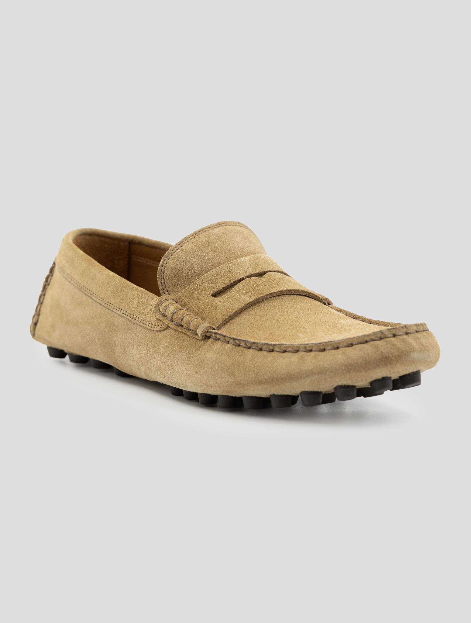 Kiton Brown Leather Suede Loafers