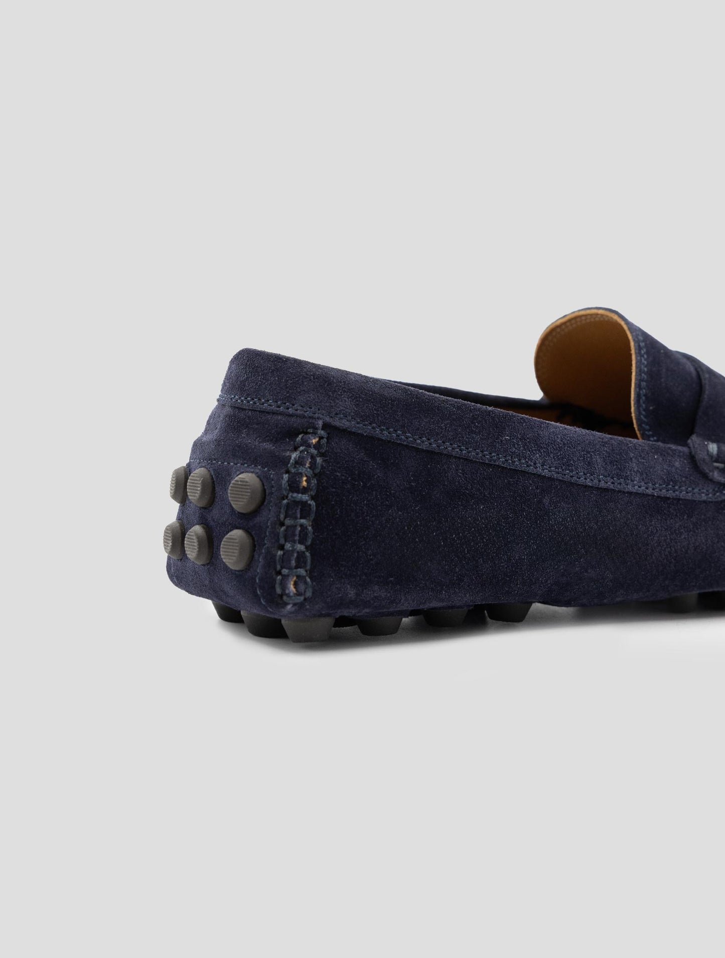 Kiton Blue Leather Suede Loafers