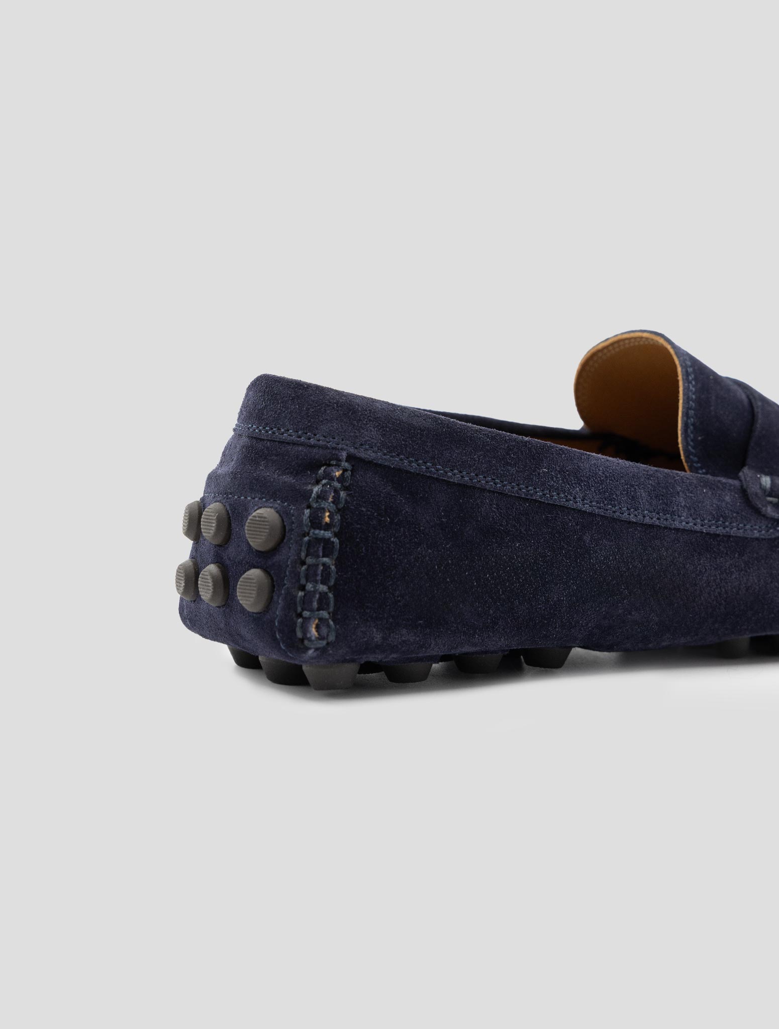 Kiton Blue Leather Suede Loafers
