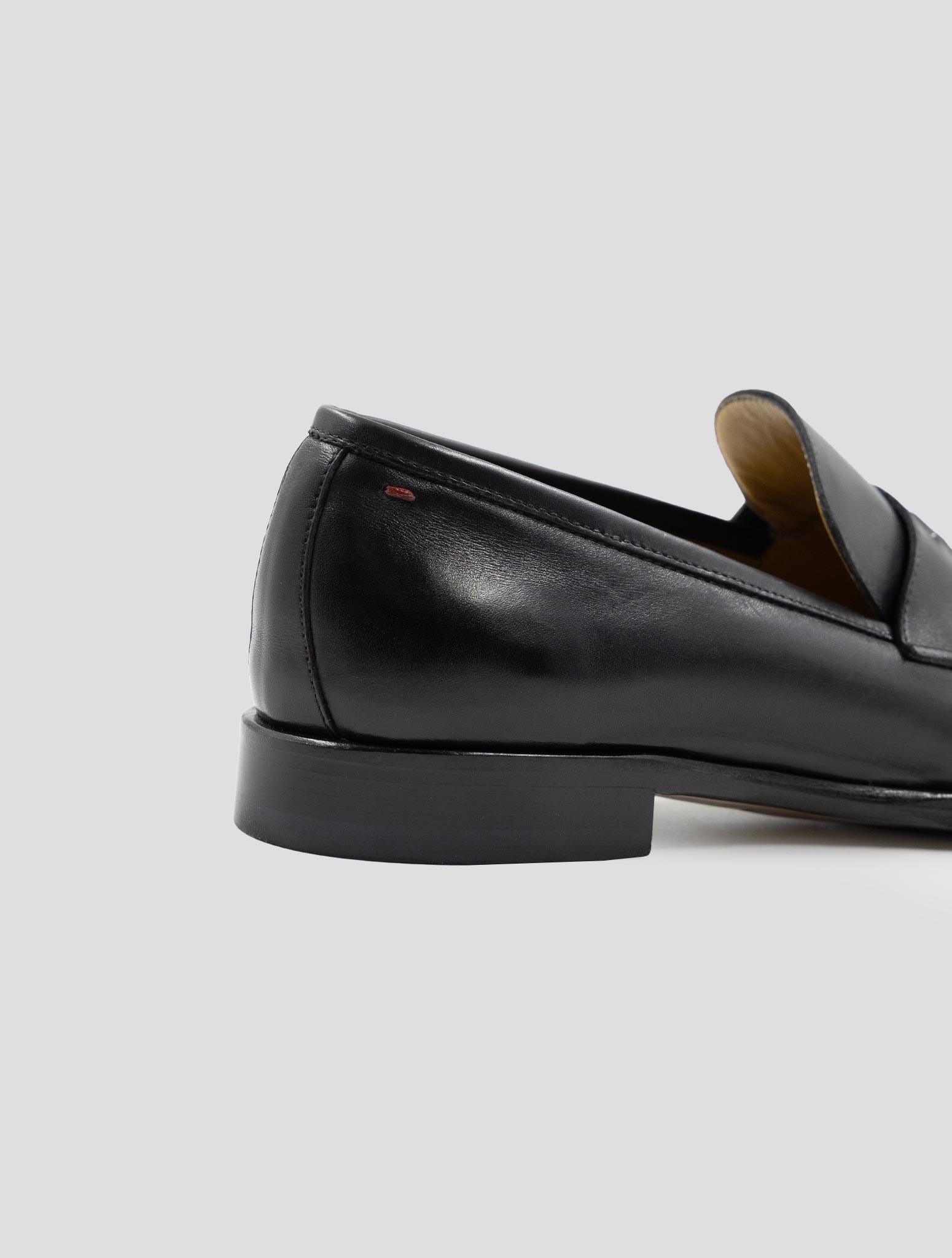 Kiton Black Leather Loafers