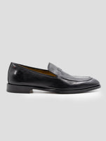 Kiton Black Leather Loafers
