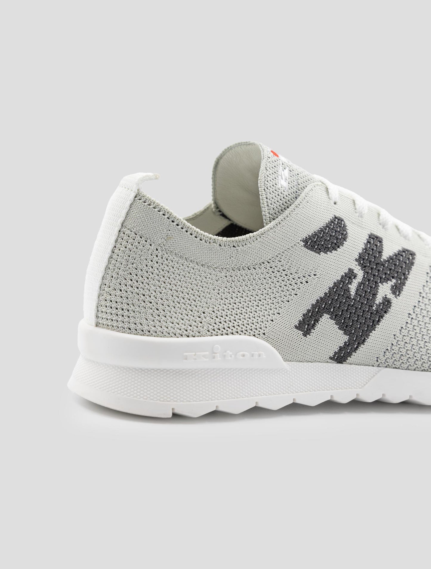 Kiton Gray Cotton Ea Sneakers
