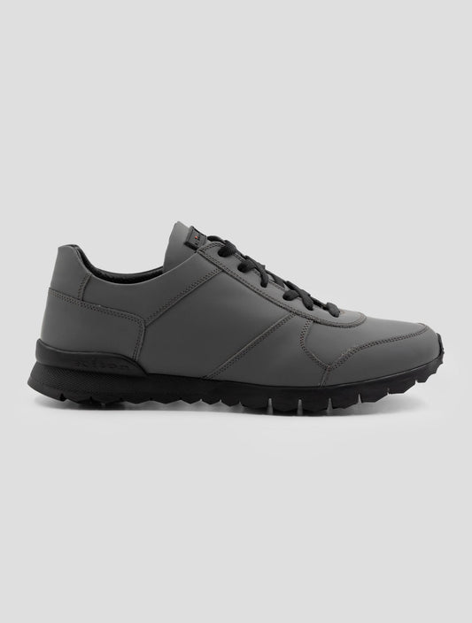 Kiton Green Leather Sneakers