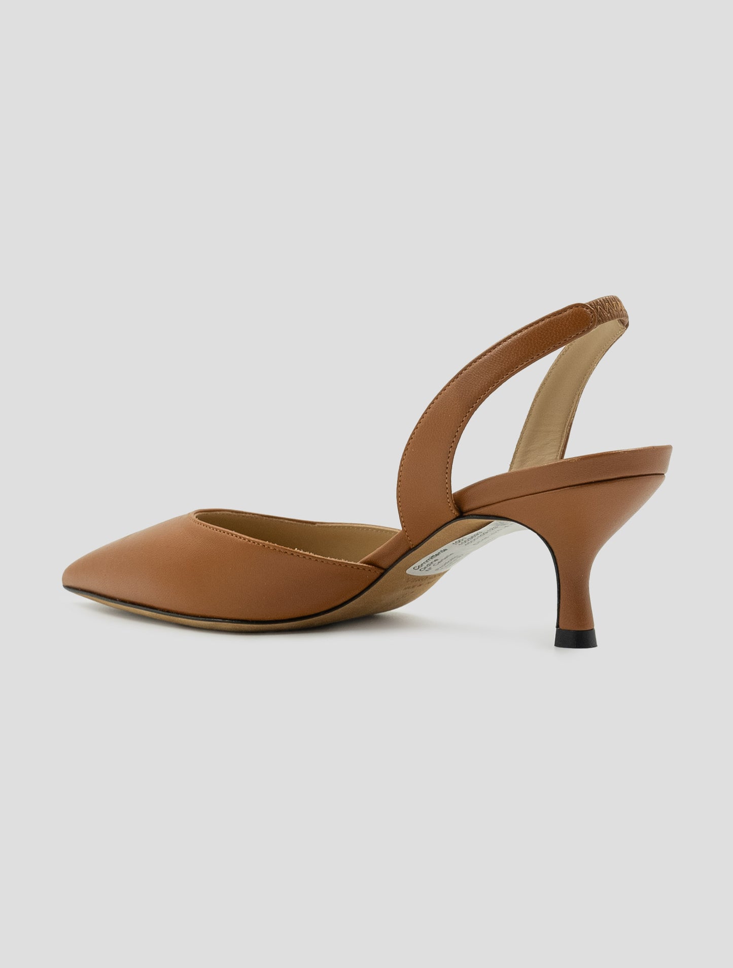 Kiton Brown Leather Suede Slingbacks
