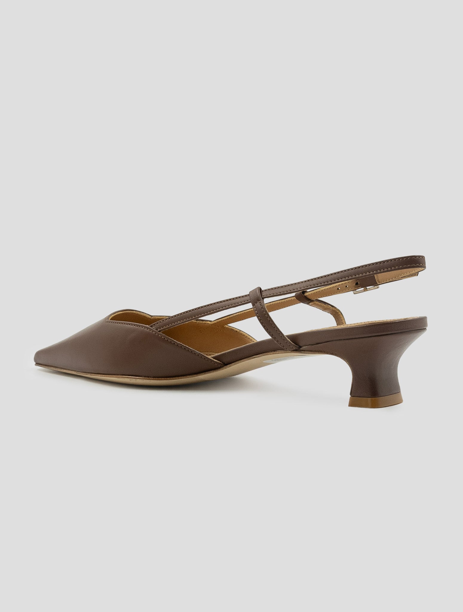 Kiton Brown Leather Slingbacks