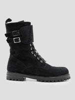 Kiton Black Leather Suede With Fur Boots