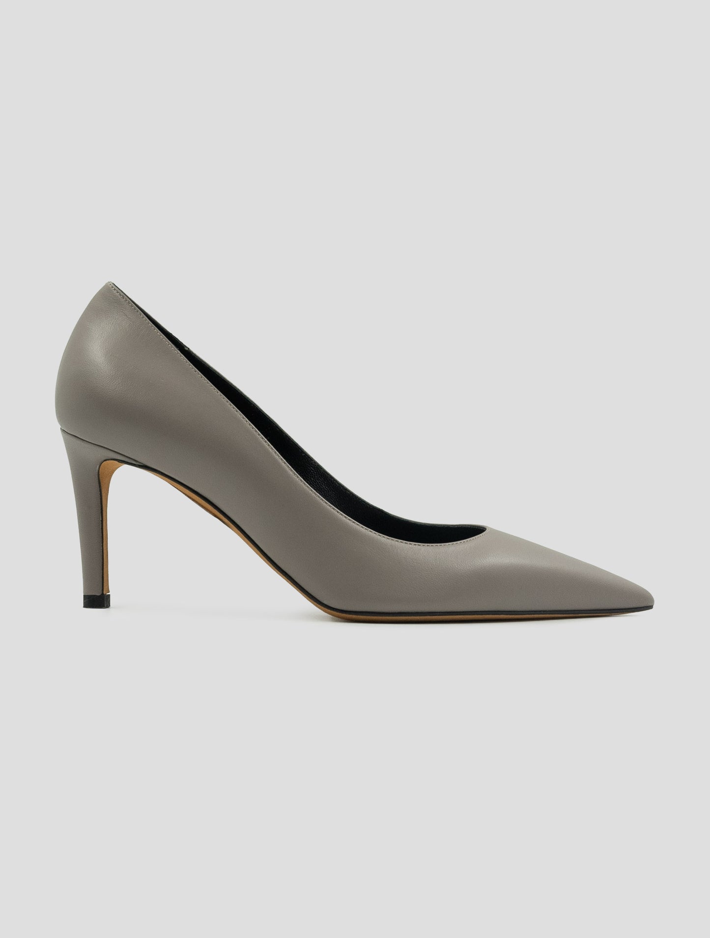 Kiton Taupe Leather Decollete