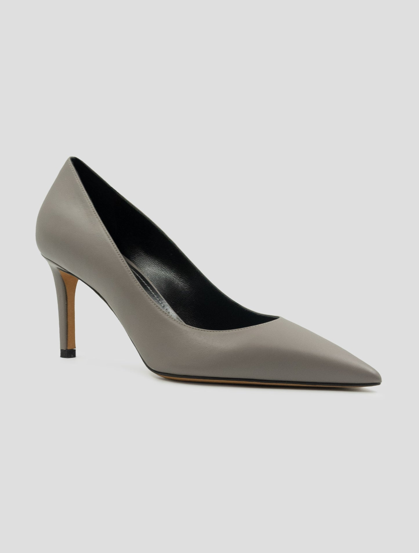 Kiton Taupe Leather Decollete