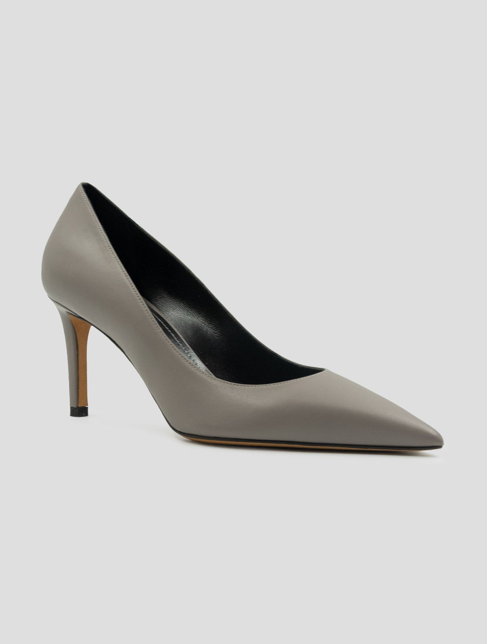 Kiton Taupe Leather Decollete
