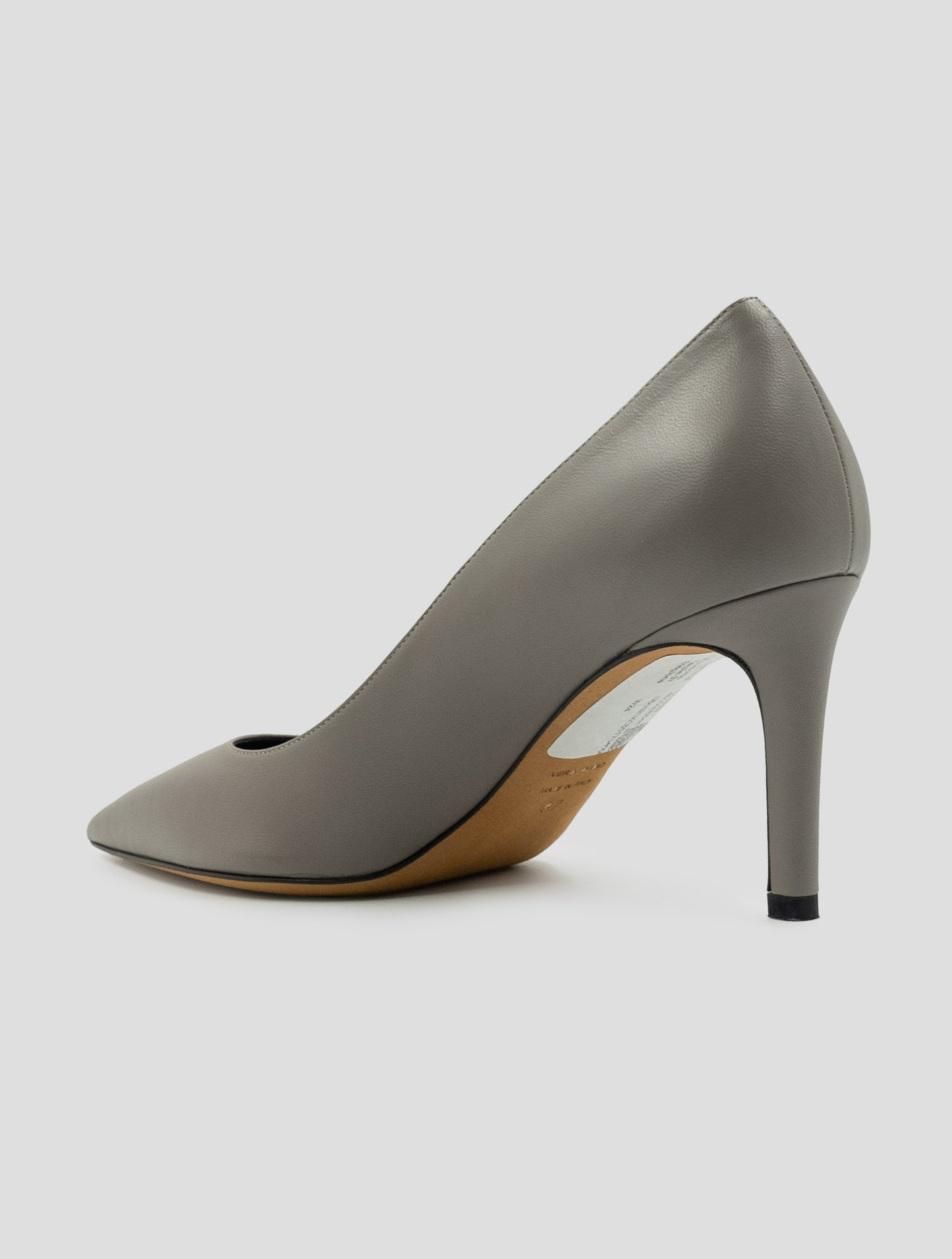 Kiton Taupe Leather Decollete